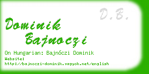 dominik bajnoczi business card